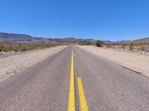 Barren road between Kingman, AZ and Topock, AZ.