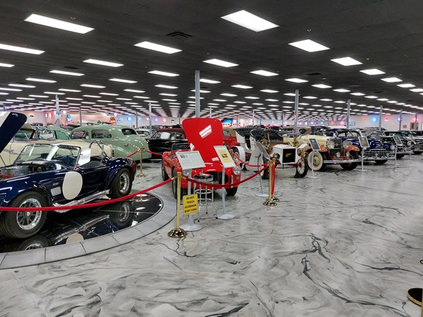 Picture of the main floor at the Martin Auto Museum.