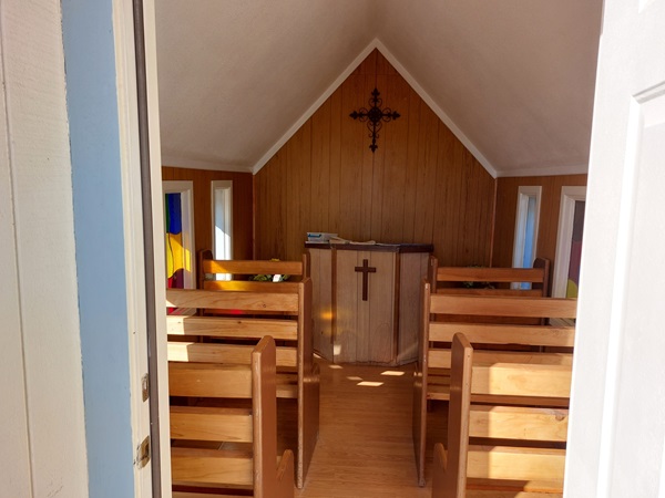 Interior shot of Tiny Church in Yuma, AZ